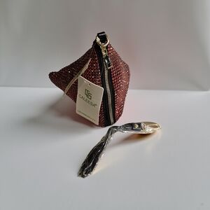 NWOT Caleesa Sparkling Red and Black Rhinestone Wristlet